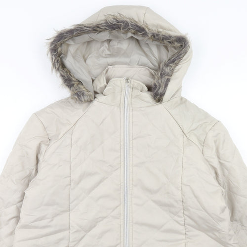 Anne De Lancay Womens Beige Jacket Size S Zip