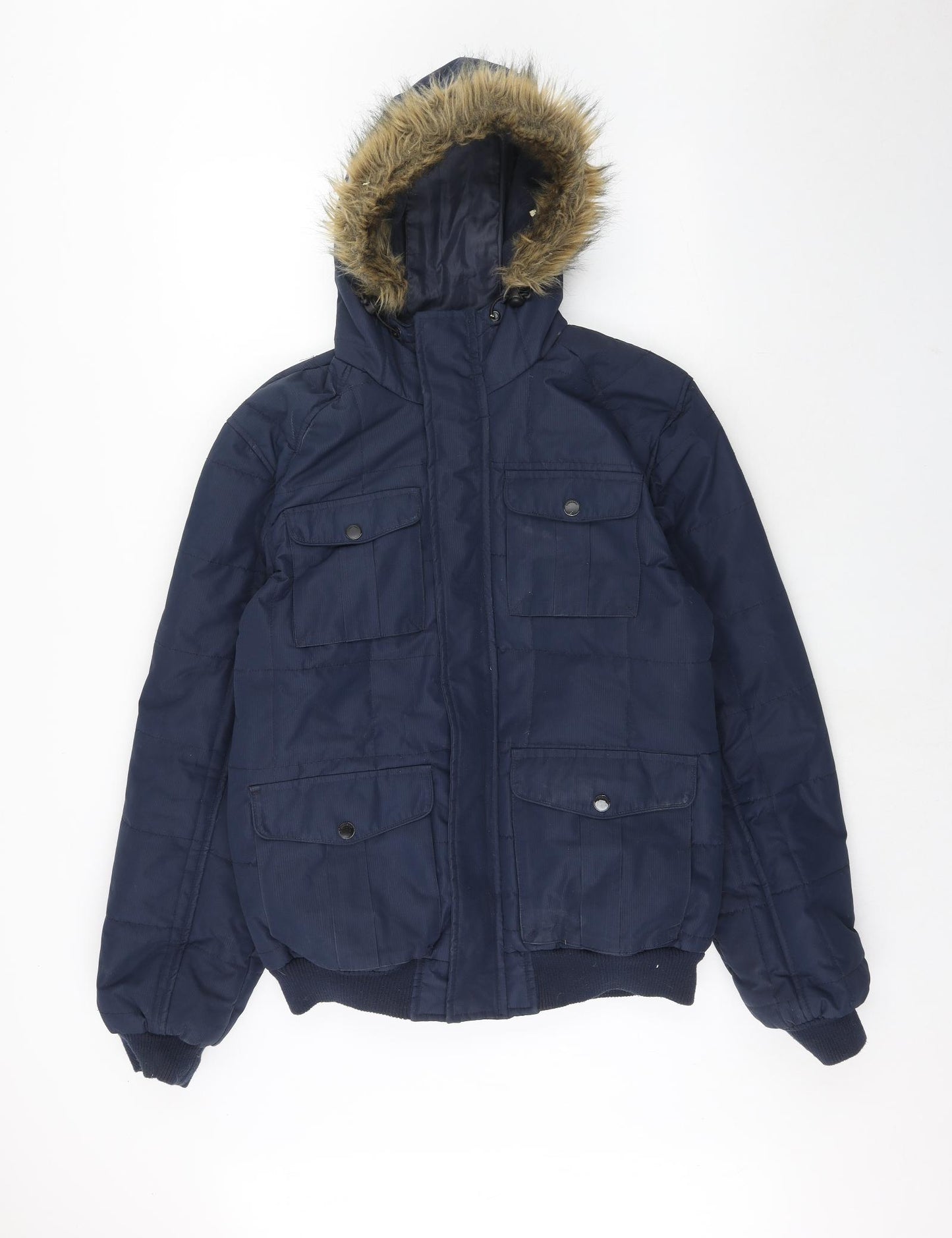 Twisted Soul Mens Blue Parka Coat Size XL Zip