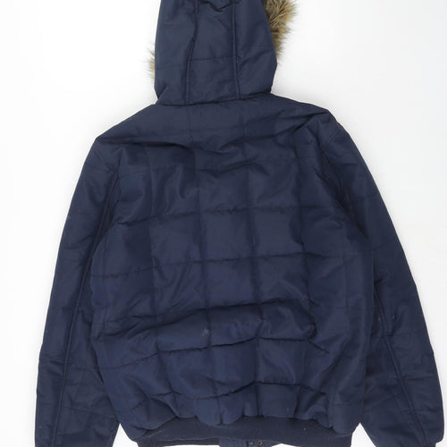 Twisted Soul Mens Blue Parka Coat Size XL Zip