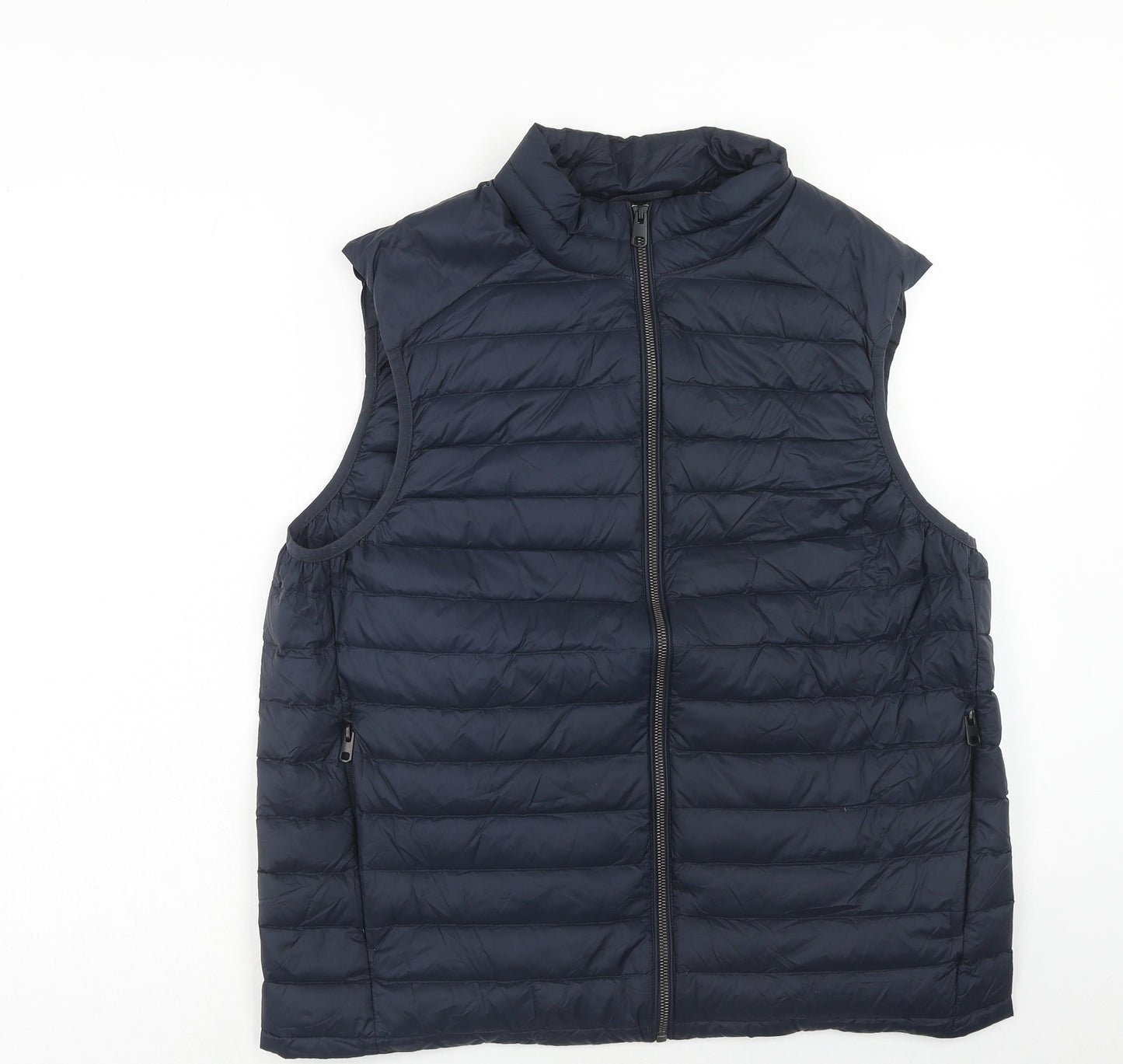 Marks and Spencer Mens Blue Gilet Jacket Size L Zip