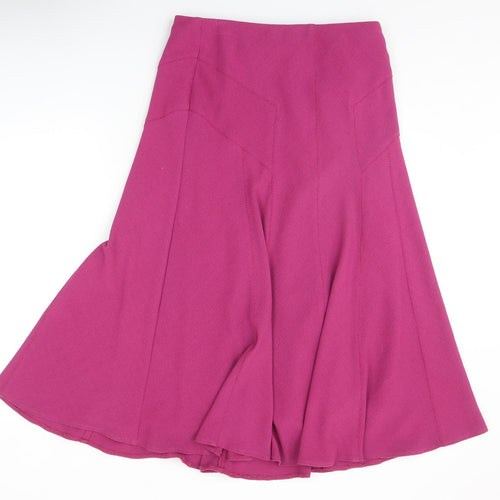 Preworn Womens Pink Polyester A-Line Skirt Size 32 in