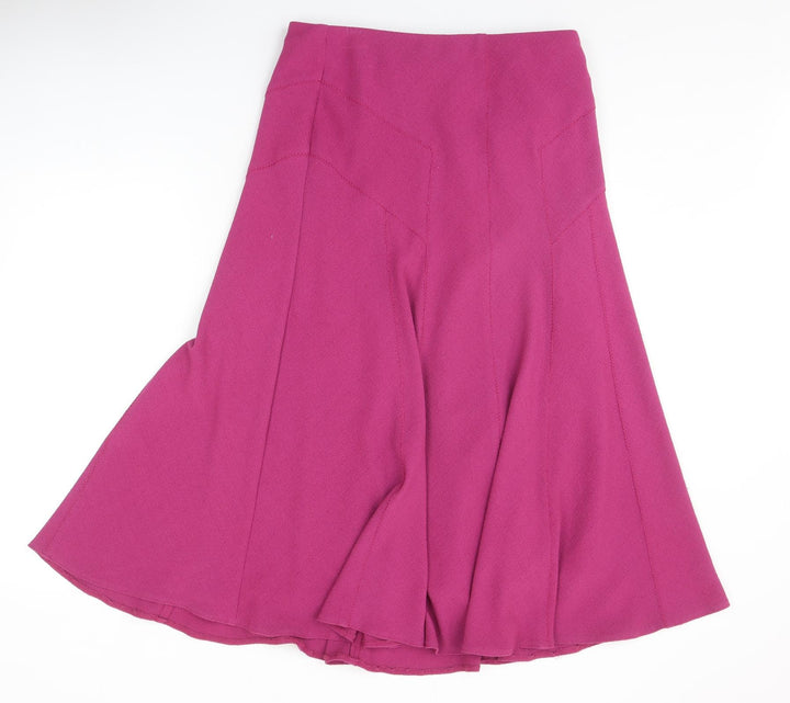 Preworn Womens Pink Polyester A-Line Skirt Size 32 in