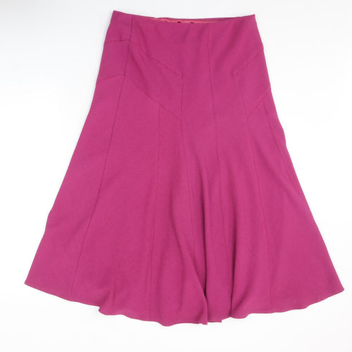 Preworn Womens Pink Polyester A-Line Skirt Size 32 in