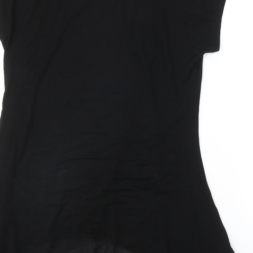 Joe Browns Womens Black Viscose Basic T-Shirt Size 18 Round Neck - Cat