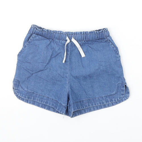 Very Boys Blue 100% Cotton Bermuda Shorts Size 8 Years Regular Drawstring