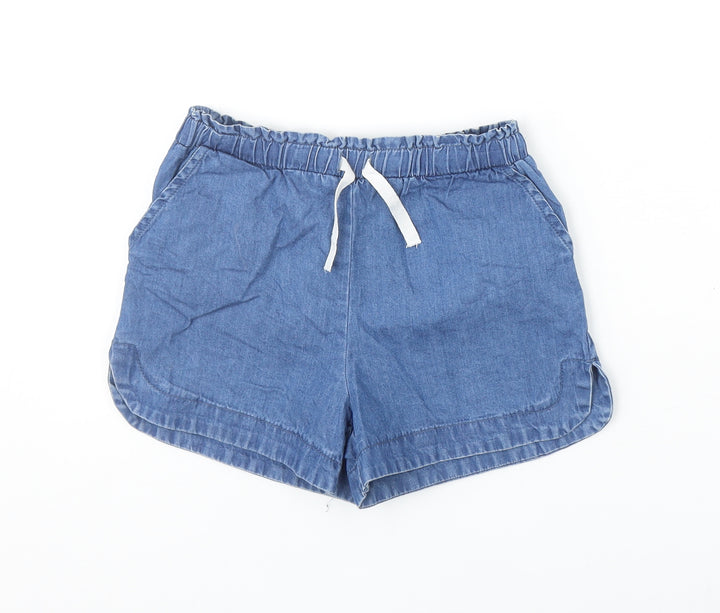 Very Boys Blue 100% Cotton Bermuda Shorts Size 8 Years Regular Drawstring