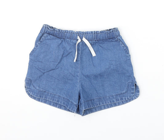 Very Boys Blue 100% Cotton Bermuda Shorts Size 8 Years Regular Drawstring