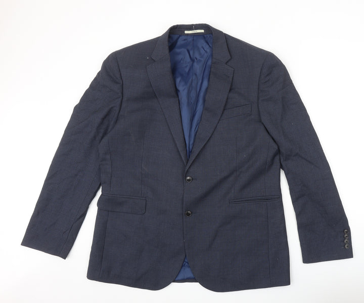 Chesters Mens Blue Wool Jacket Suit Jacket Size 46 Regular