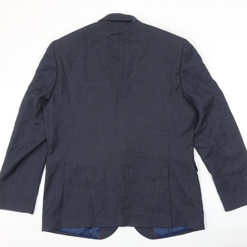 Chesters Mens Blue Wool Jacket Suit Jacket Size 46 Regular
