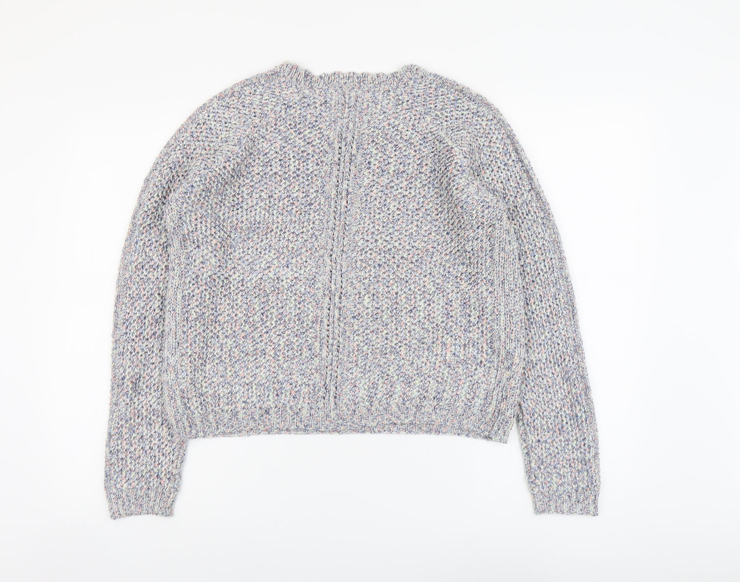 Indigo Womens Multicoloured Round Neck Acrylic Pullover Jumper Size 14