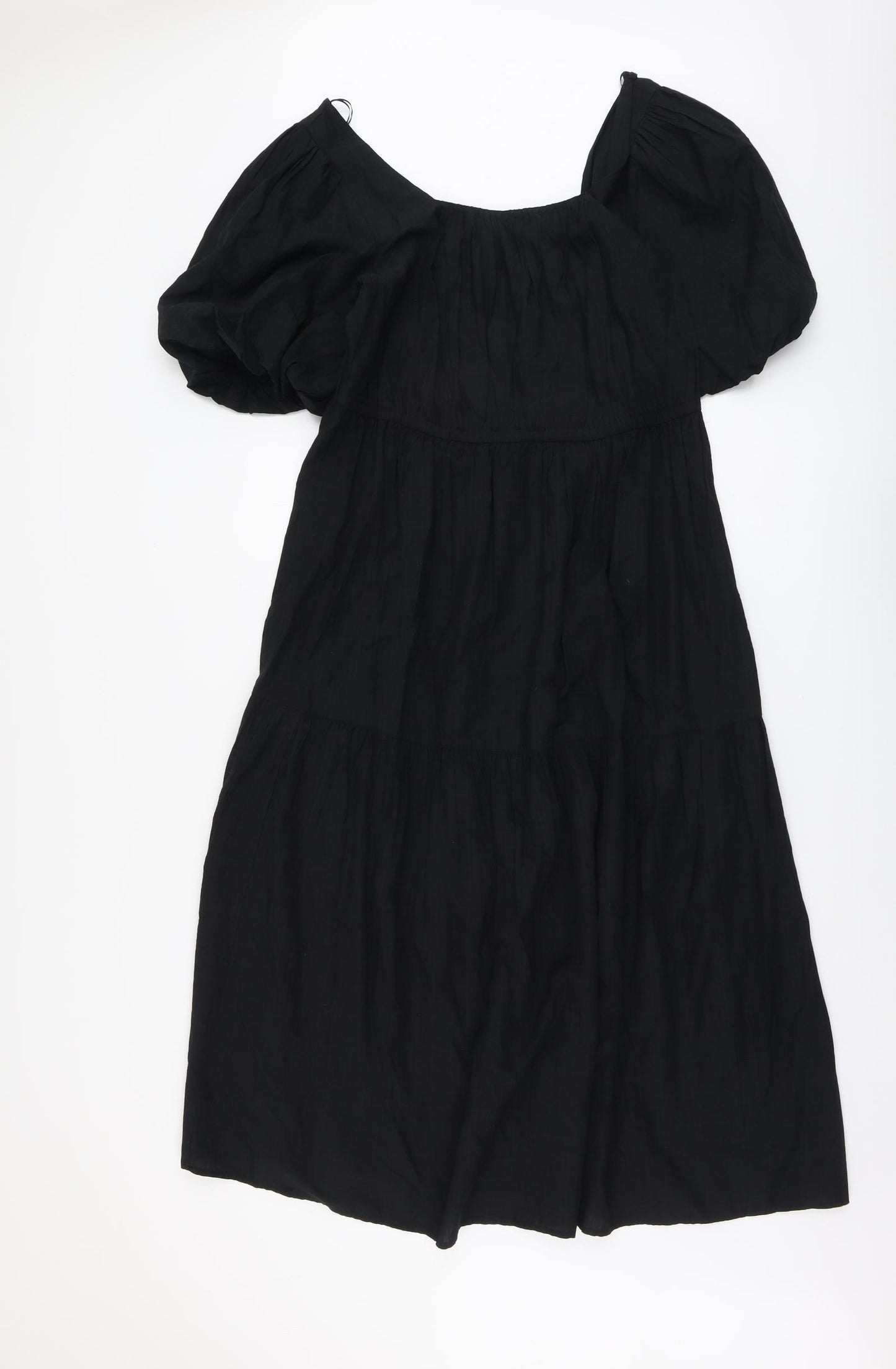 Marks and Spencer Womens Black Modal A-Line Size 14 Off the Shoulder Pullover