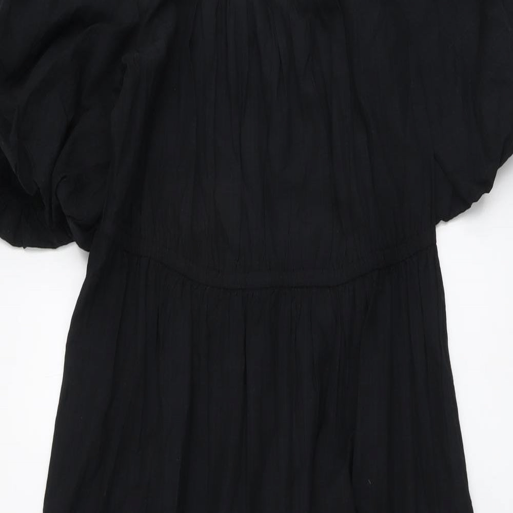 Marks and Spencer Womens Black Modal A-Line Size 14 Off the Shoulder Pullover
