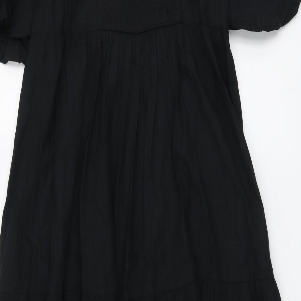Marks and Spencer Womens Black Modal A-Line Size 14 Off the Shoulder Pullover
