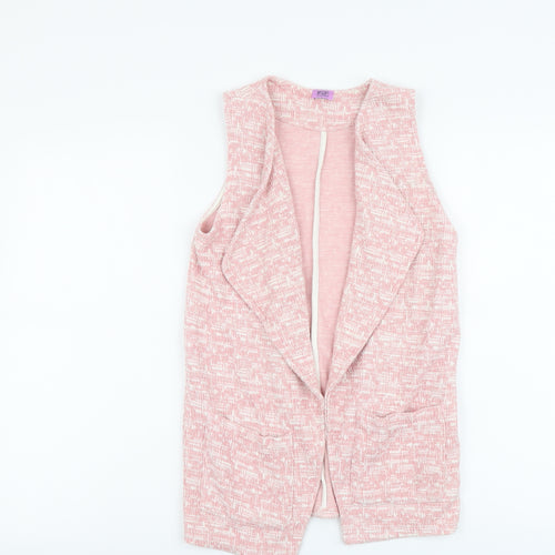 F&F Girls Pink Jacket Waistcoat Size 9-10 Years Hook & Eye