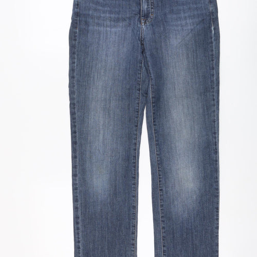 Angels Womens Blue Cotton Straight Jeans Size 28 in L28 in Regular Button