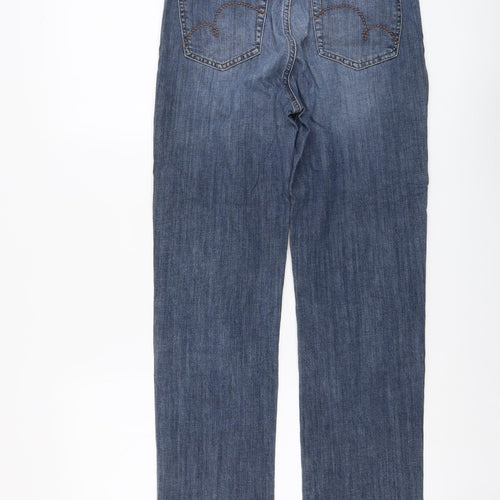 Angels Womens Blue Cotton Straight Jeans Size 28 in L28 in Regular Button