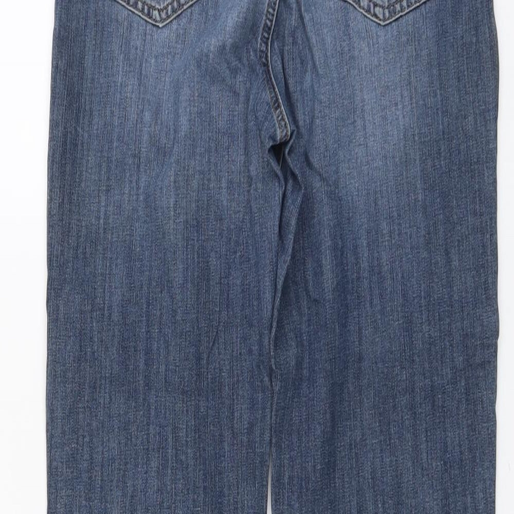 Angels Womens Blue Cotton Straight Jeans Size 28 in L28 in Regular Button