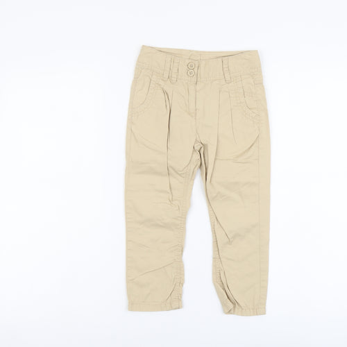 NEXT Boys Beige Cotton Chino Trousers Size 4XL Regular Button