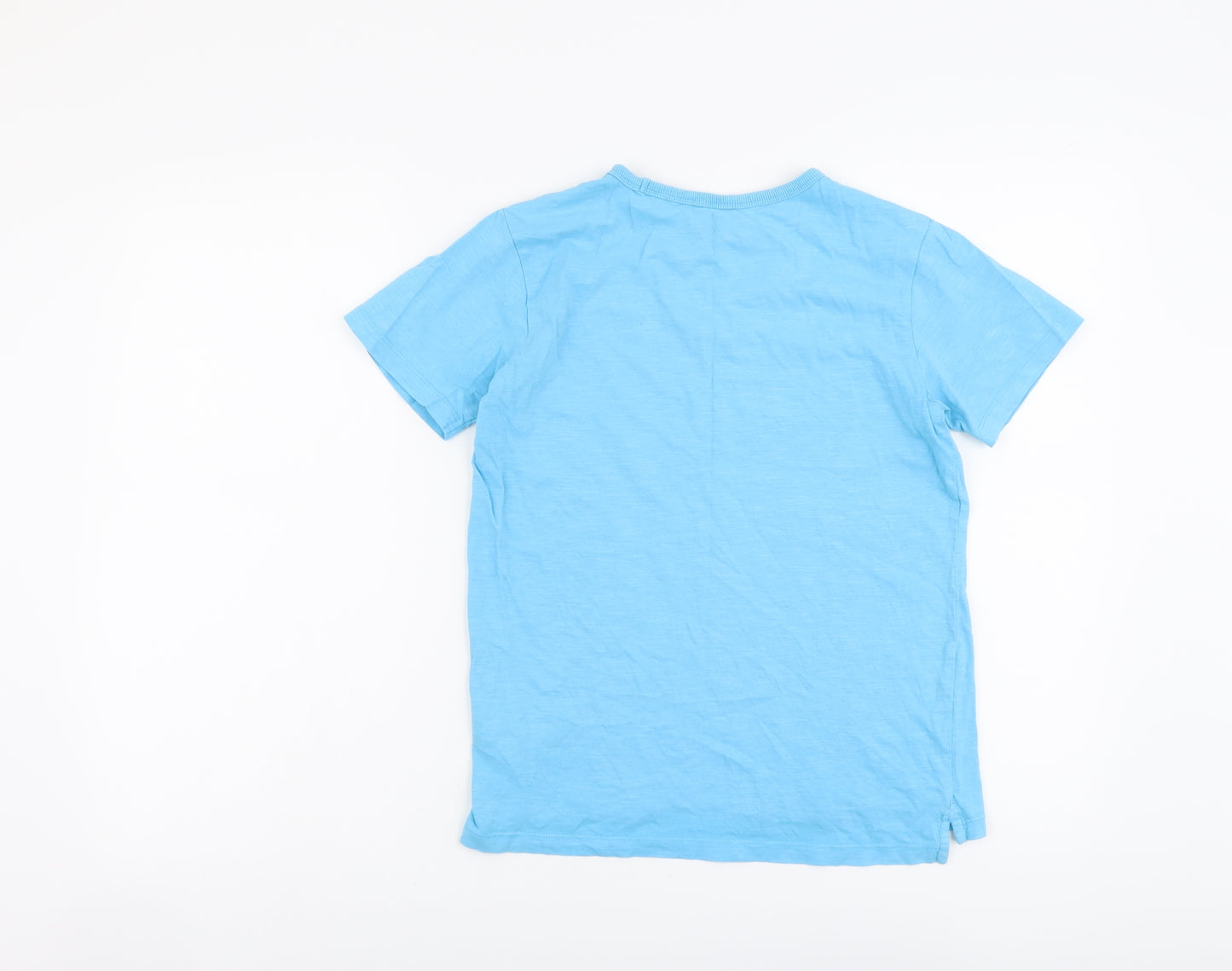 NEXT Boys Blue Cotton Basic T-Shirt Size 10 Years Round Neck Pullover