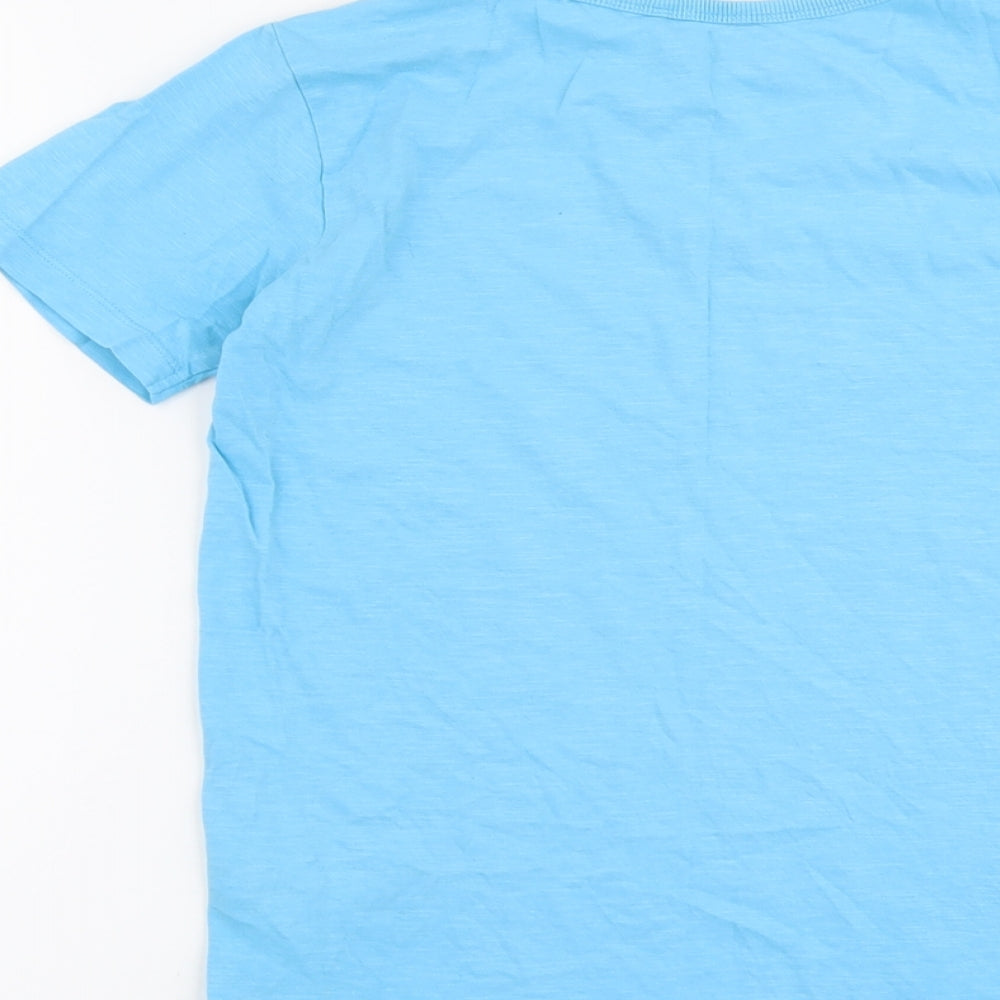 NEXT Boys Blue Cotton Basic T-Shirt Size 10 Years Round Neck Pullover