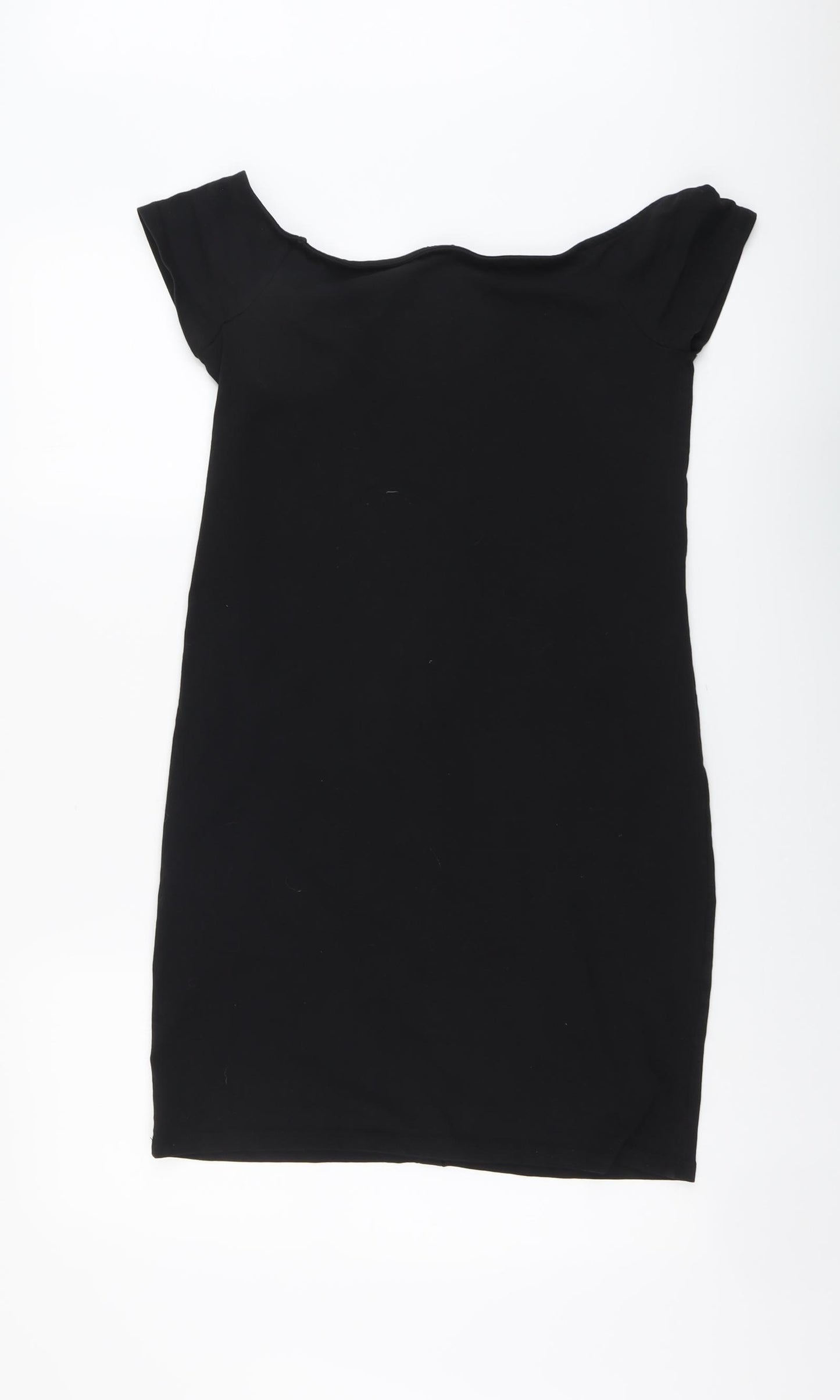 River Island Womens Black Cotton A-Line Size 14 Round Neck Pullover