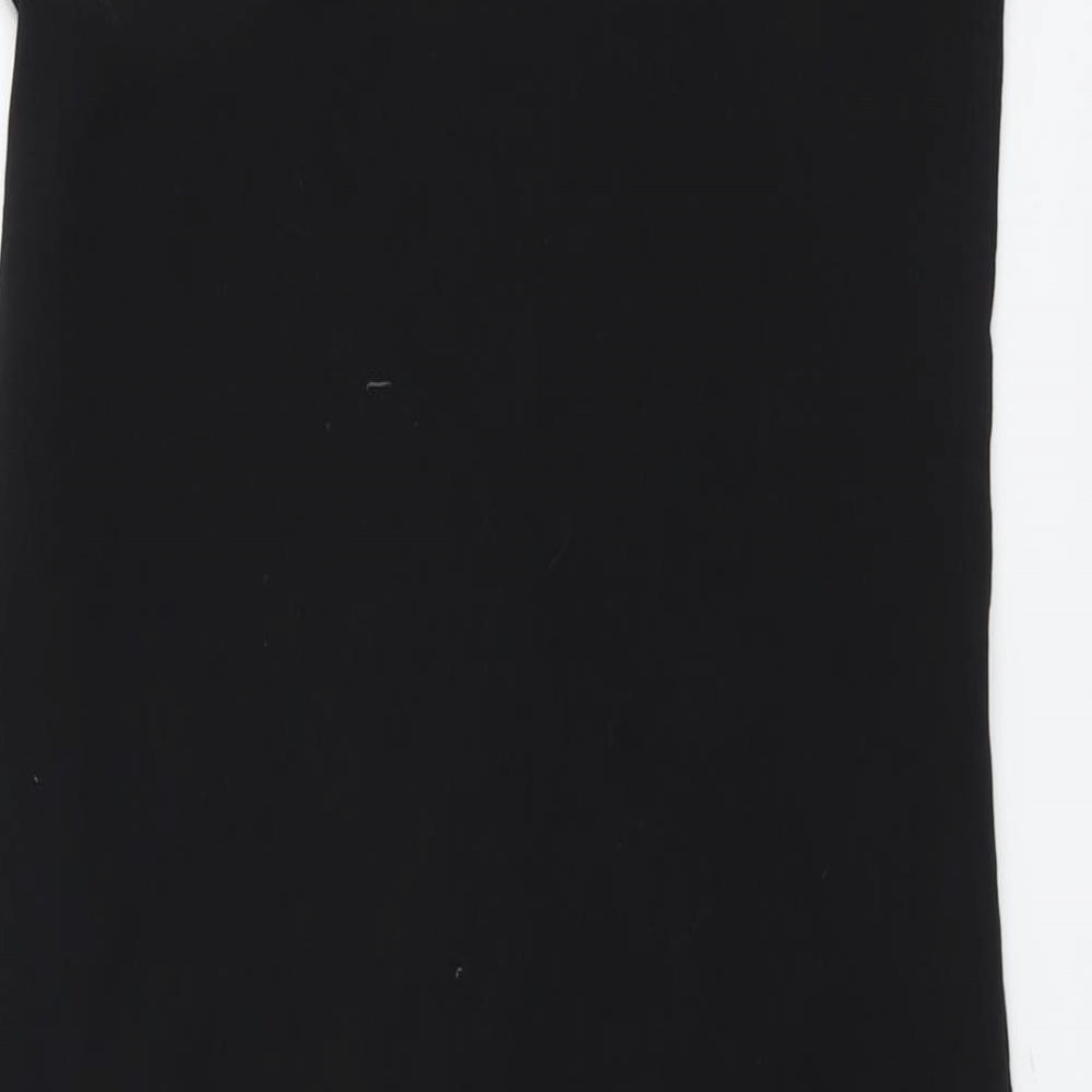 River Island Womens Black Cotton A-Line Size 14 Round Neck Pullover