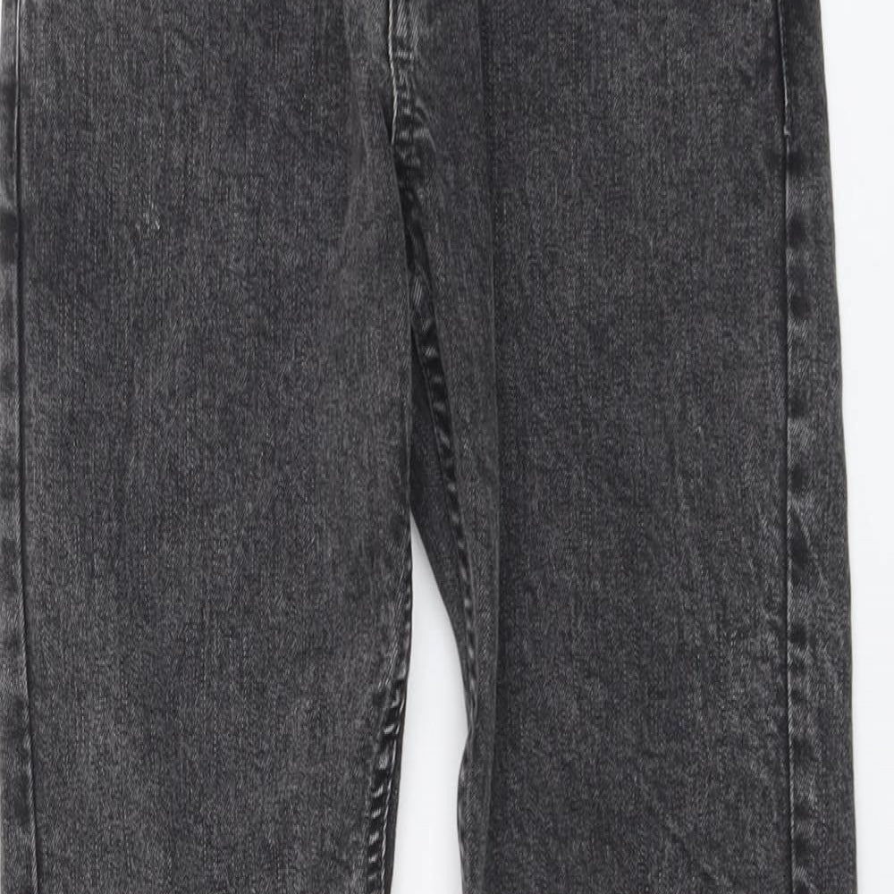 C&A Boys Grey Cotton Straight Jeans Size 15 Years Regular Button
