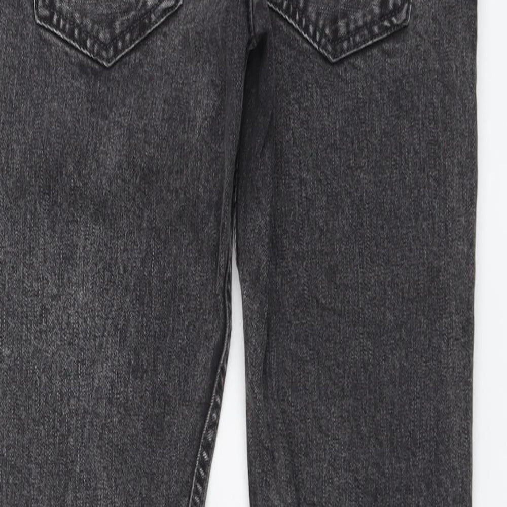 C&A Boys Grey Cotton Straight Jeans Size 15 Years Regular Button