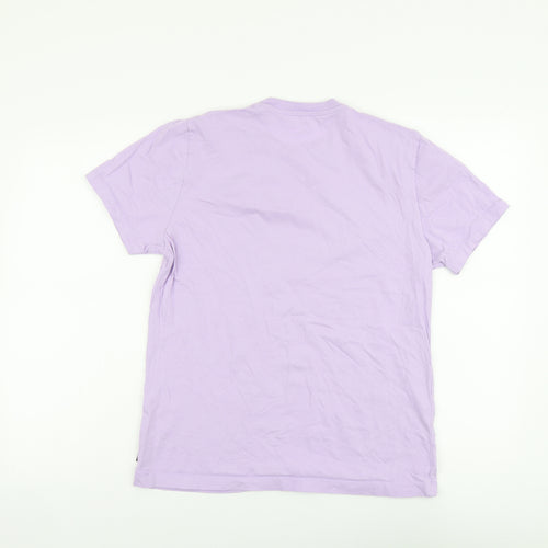 Primark Womens Purple Cotton Basic T-Shirt Size M Round Neck - Pronouns