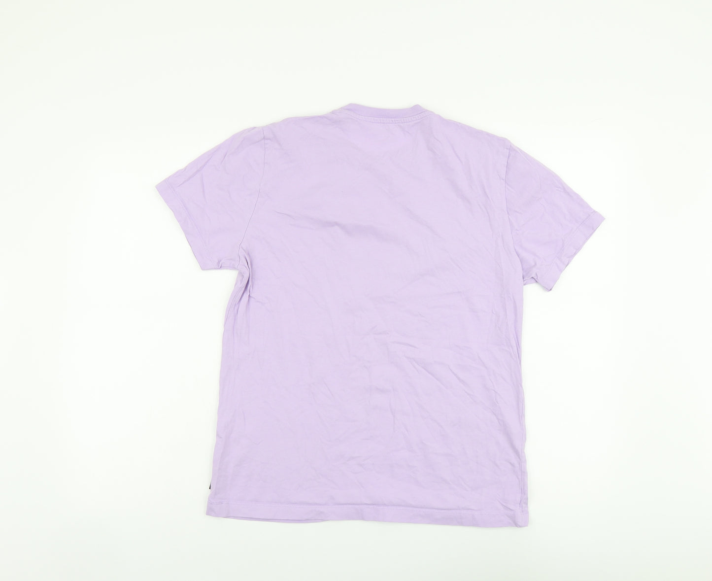 Primark Womens Purple Cotton Basic T-Shirt Size M Round Neck - Pronouns