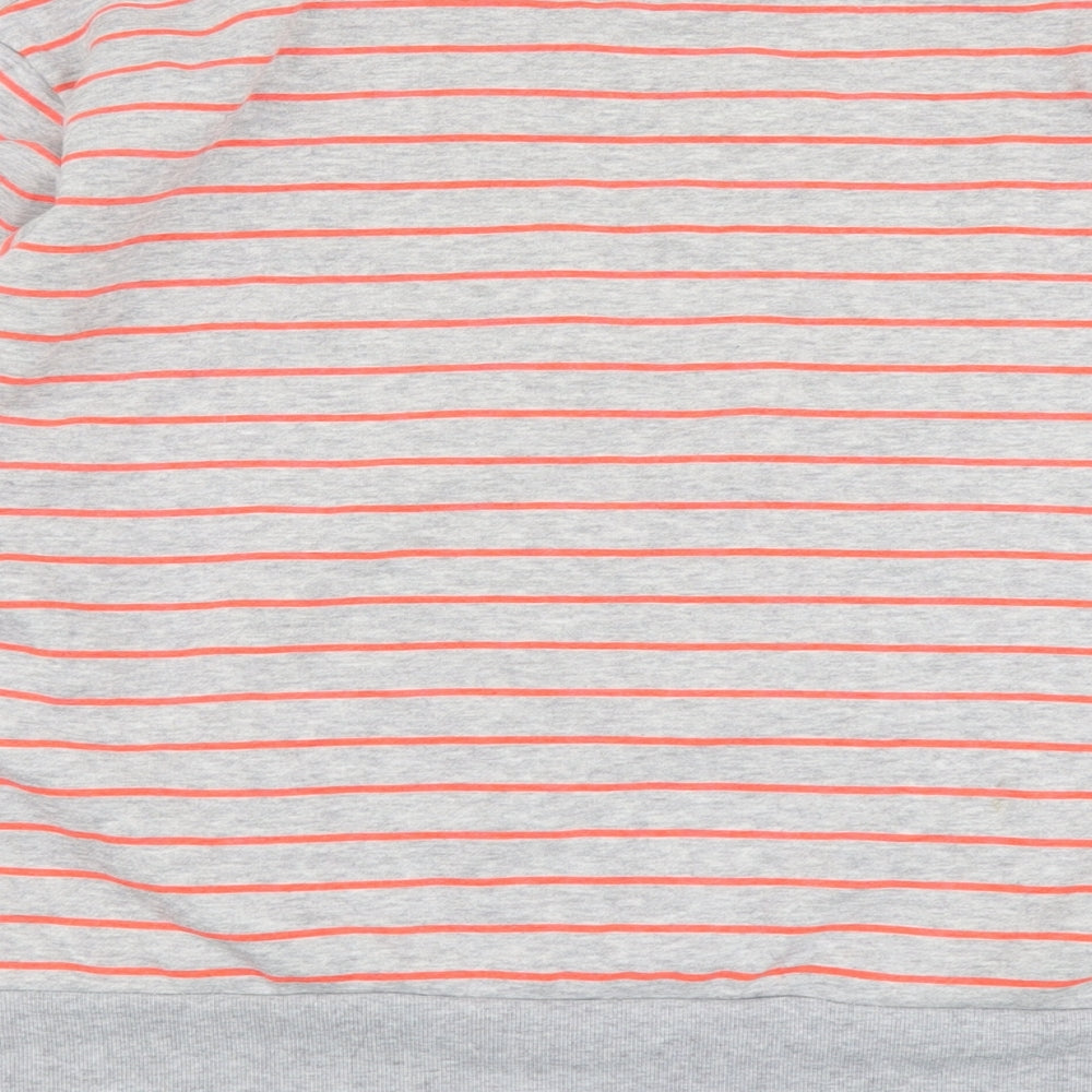 Primark Womens Grey Striped Polyester Pullover Sweatshirt Size M Pullover