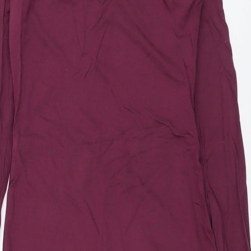 Missguided Womens Purple Viscose Bodycon Size 8 Round Neck Pullover