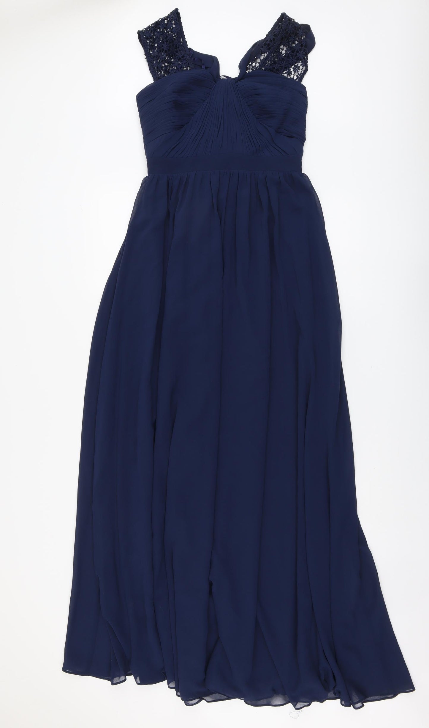 V By Very Womens Blue Polyester Ball Gown Size 10 Sweetheart Zip