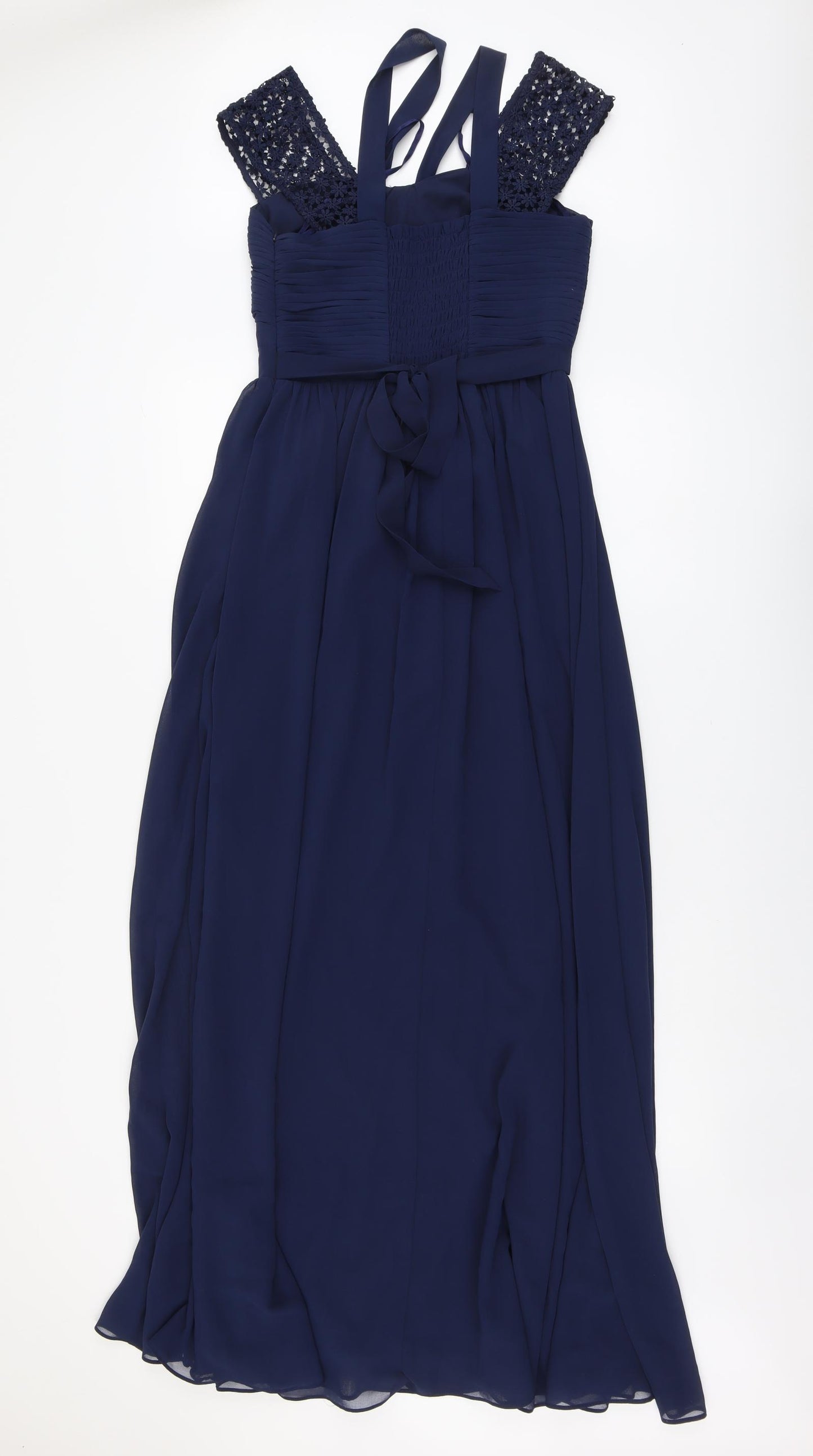 V By Very Womens Blue Polyester Ball Gown Size 10 Sweetheart Zip