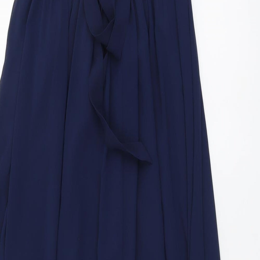 V By Very Womens Blue Polyester Ball Gown Size 10 Sweetheart Zip