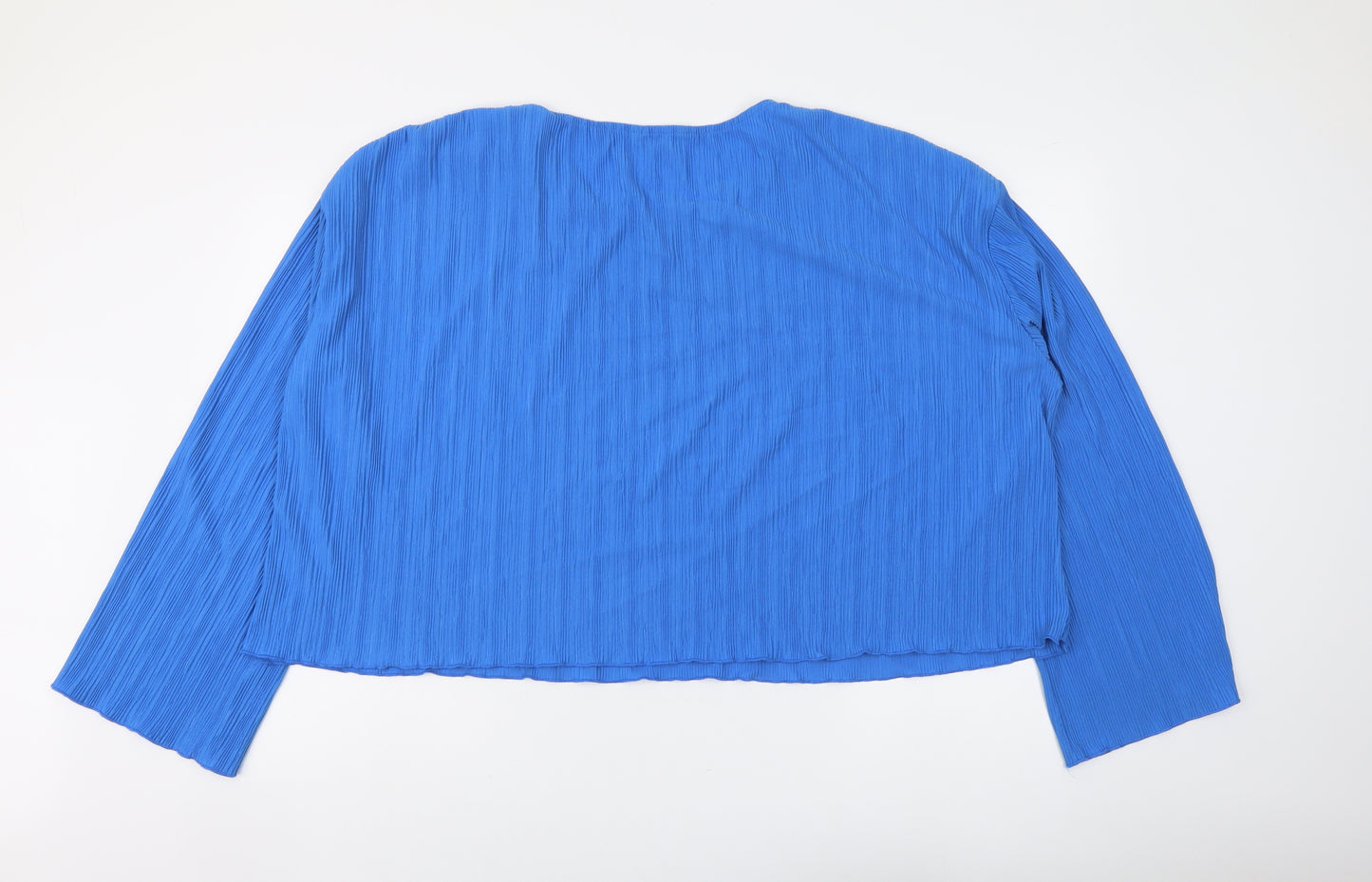 Primark Womens Blue Polyester Basic T-Shirt Size 2XL Boat Neck - Plisse