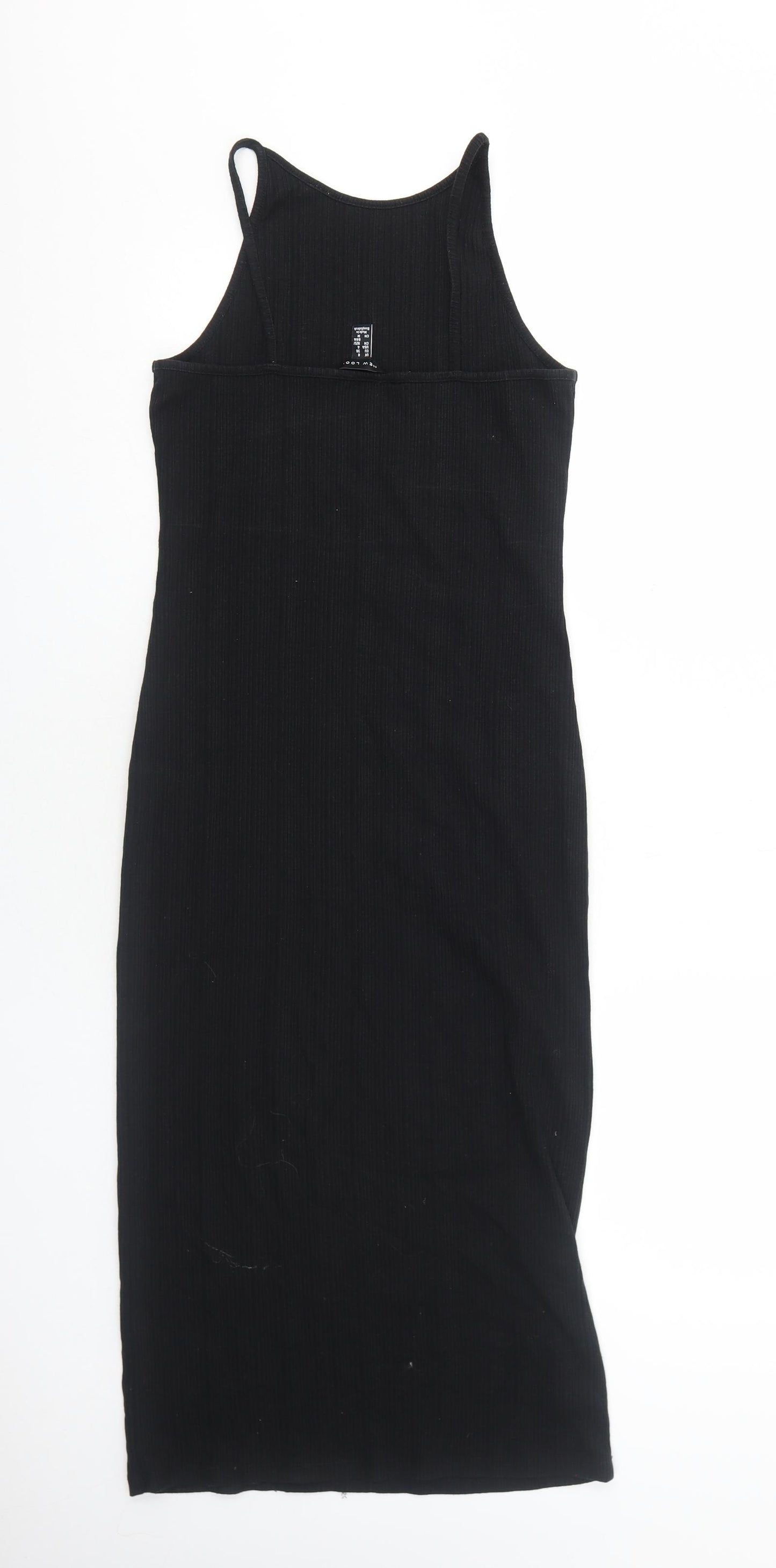 New Look Womens Black Viscose A-Line Size 8 Round Neck Pullover