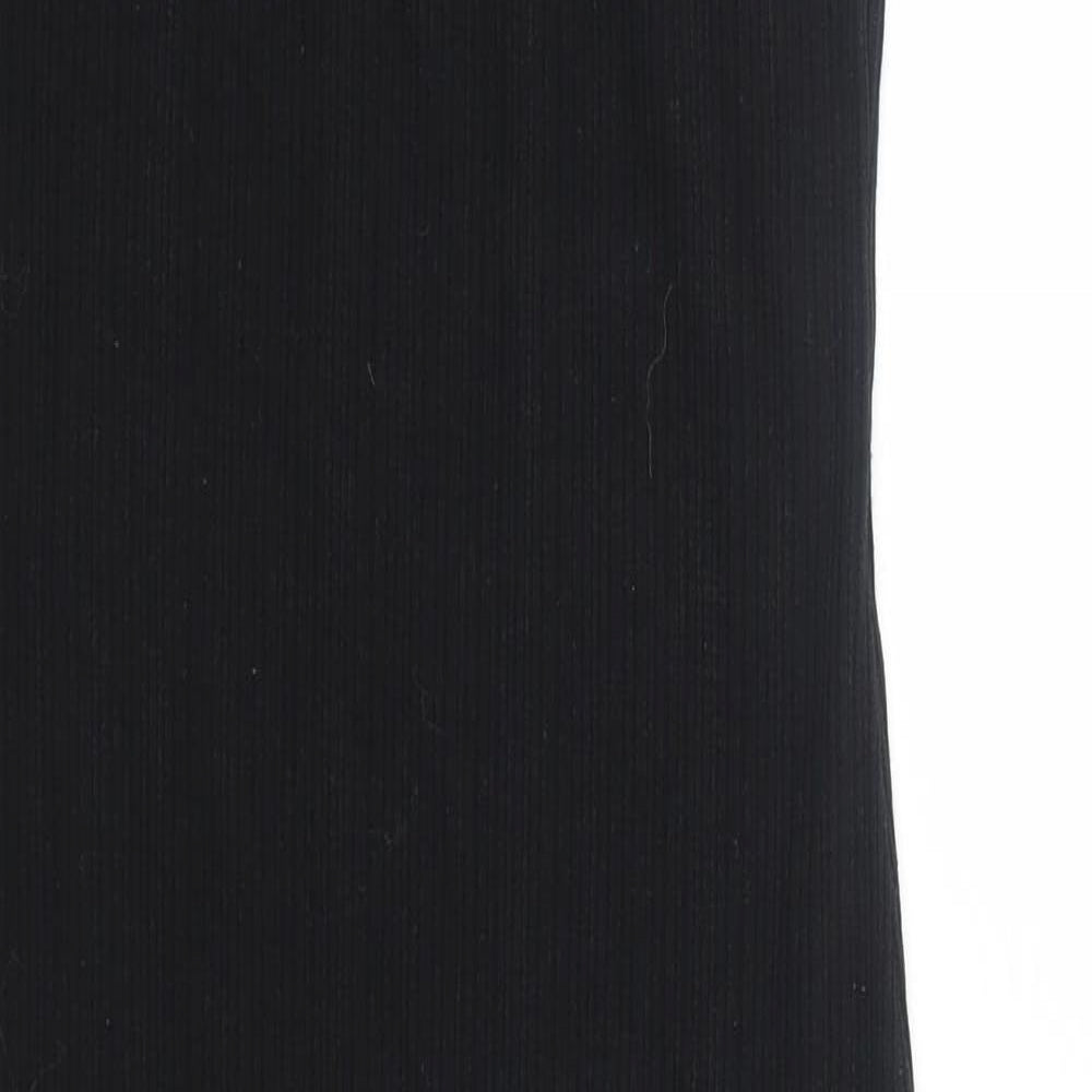 New Look Womens Black Viscose A-Line Size 8 Round Neck Pullover