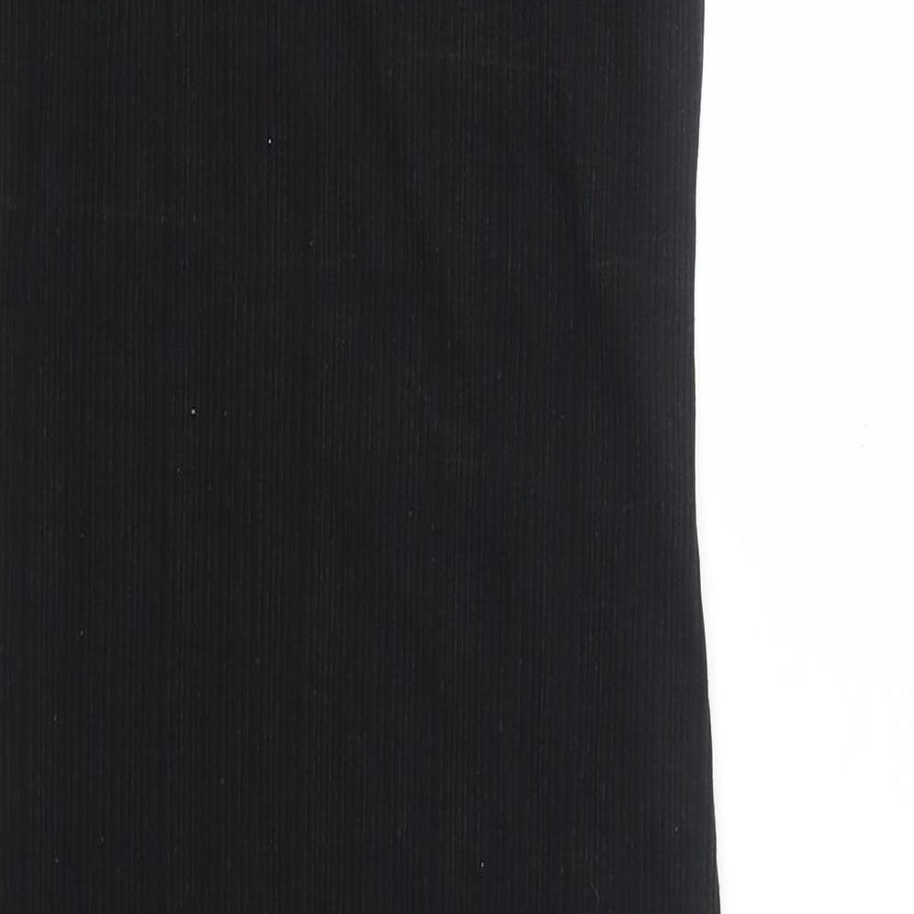 New Look Womens Black Viscose A-Line Size 8 Round Neck Pullover
