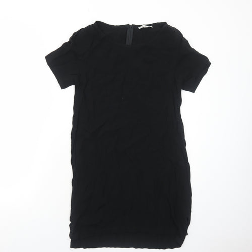 Lulu & Rose Womens Black Polyester A-Line Size M Scoop Neck Zip
