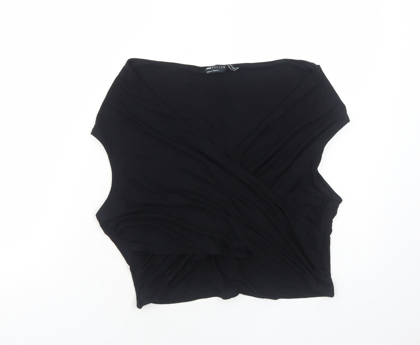 ASOS Womens Black Viscose Basic Blouse Size 18 V-Neck