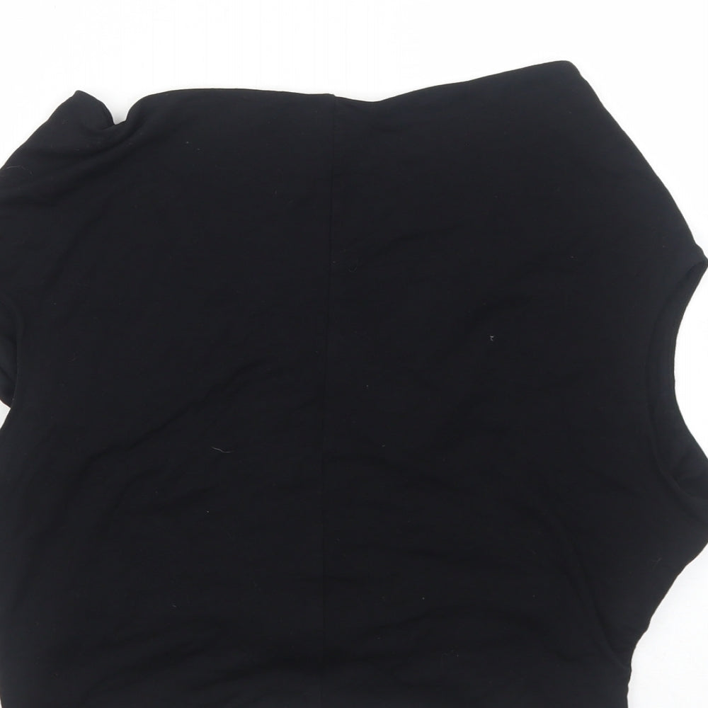 ASOS Womens Black Viscose Basic Blouse Size 18 V-Neck