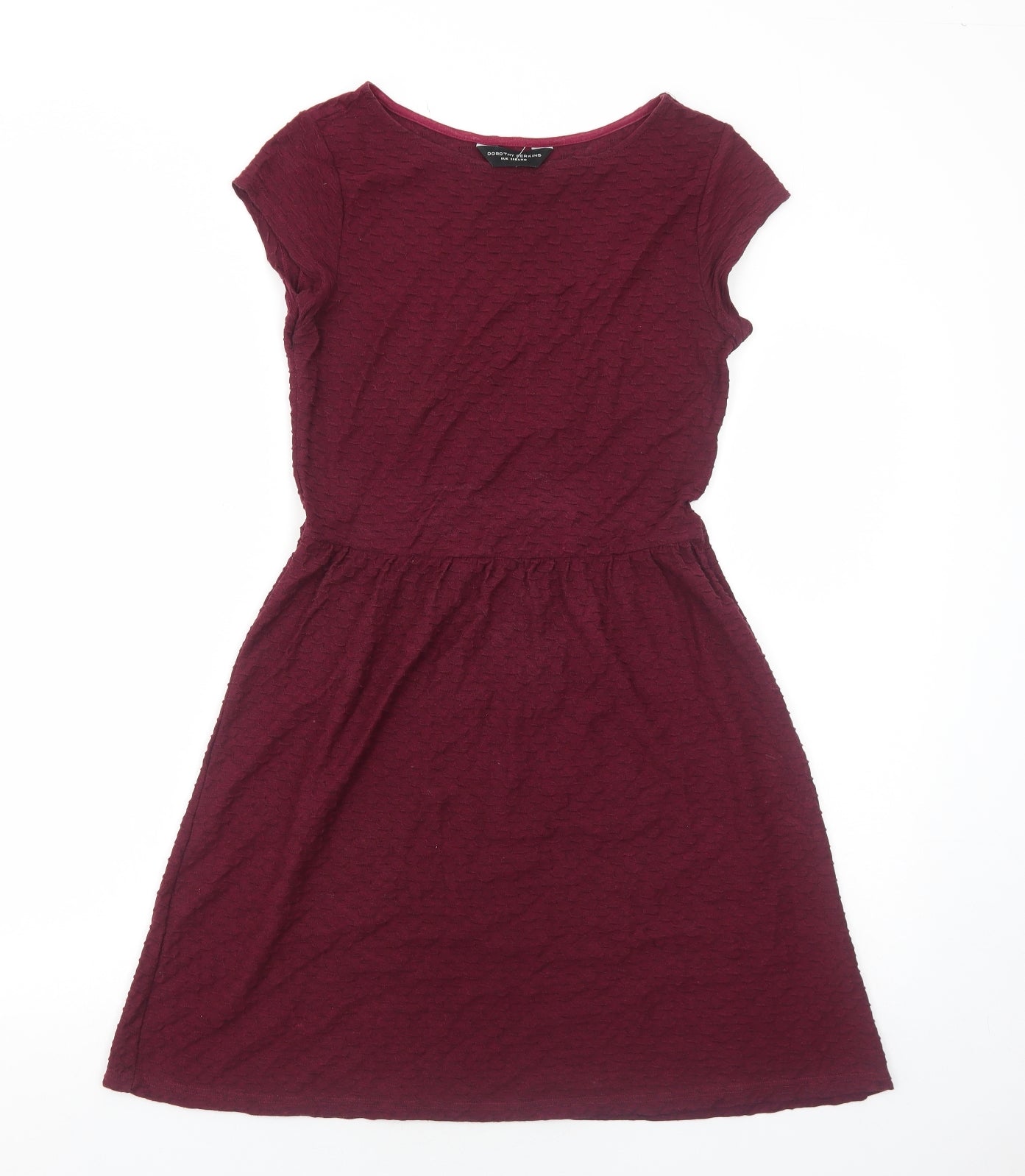 Dorothy Perkins Womens Red Polyester Fit & Flare Size 8 Round Neck Pullover