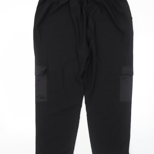 Capsule Womens Black Polyester Trousers Size 20 Regular