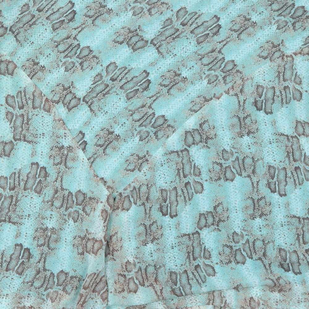 George Womens Blue Animal Print Polyester Swing Skirt Size 22 - Snakeskin Pattern