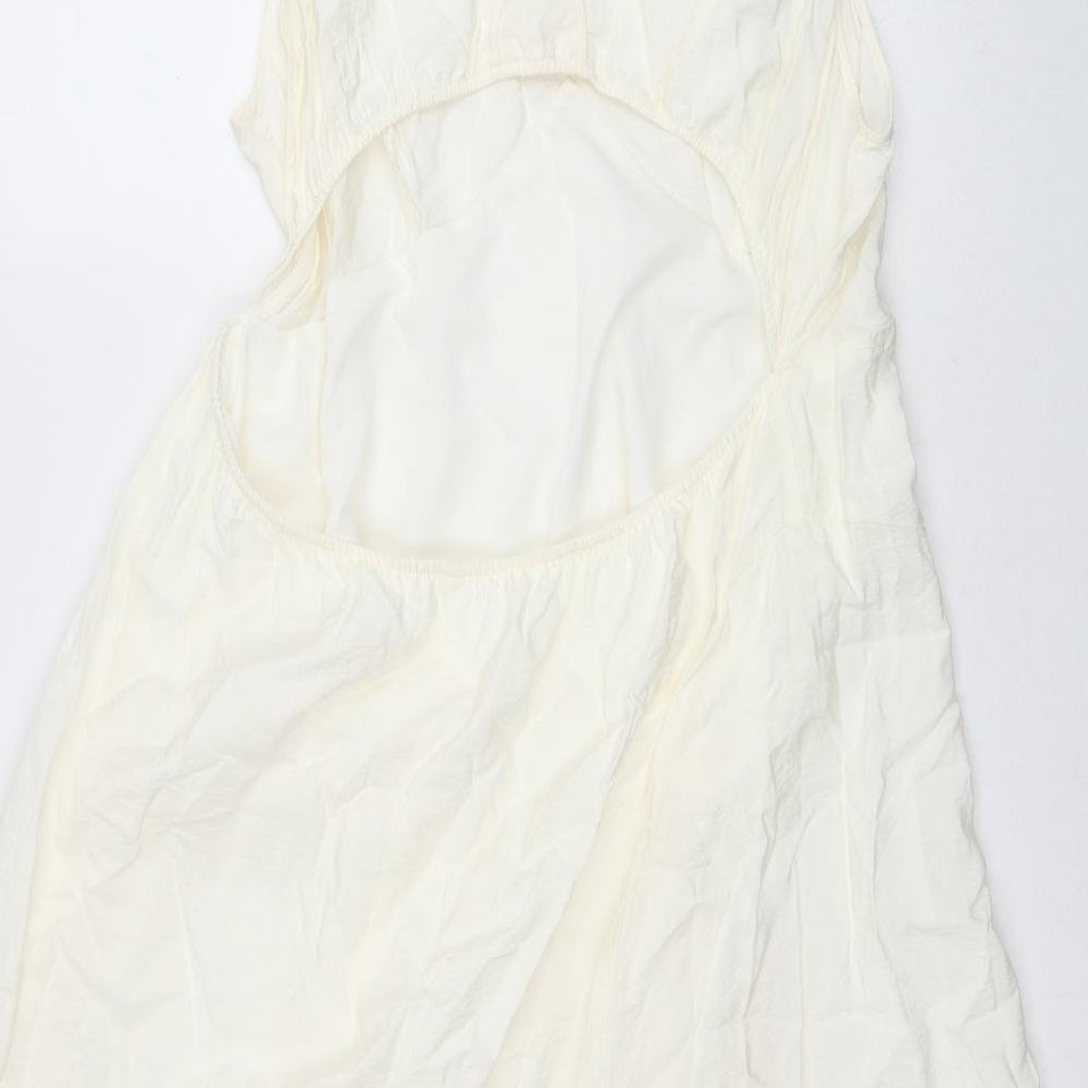 Marks and Spencer Womens Ivory Viscose A-Line Size 20 V-Neck Pullover