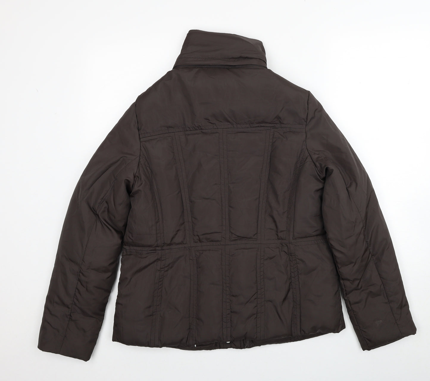Arquette Womens Brown Jacket Size 12 Zip