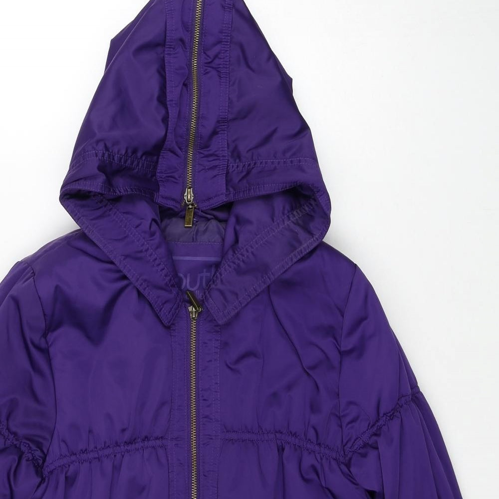 South Womens Purple Quilted Jacket Size 14 Zip