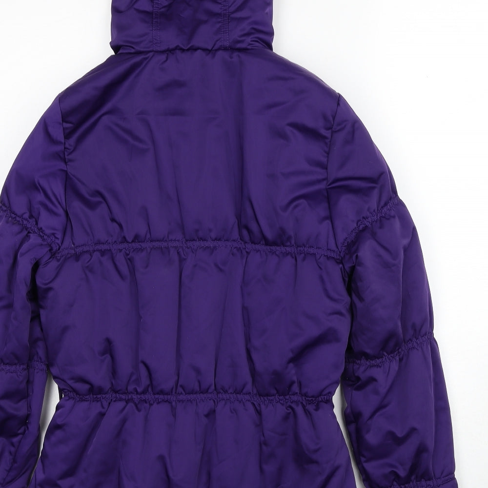 South Womens Purple Quilted Jacket Size 14 Zip
