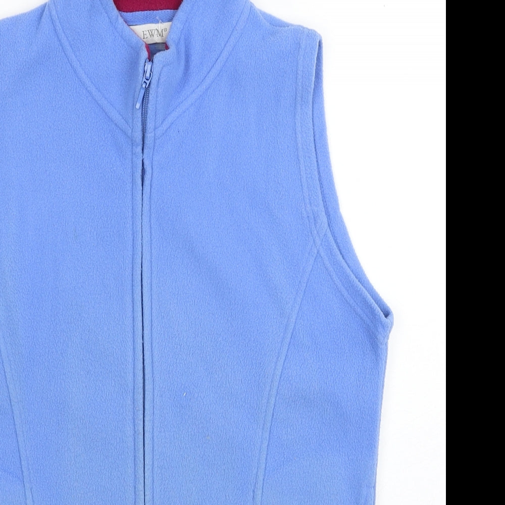 EWM Womens Blue Gilet Jacket Size 10 Zip - Size 10-12